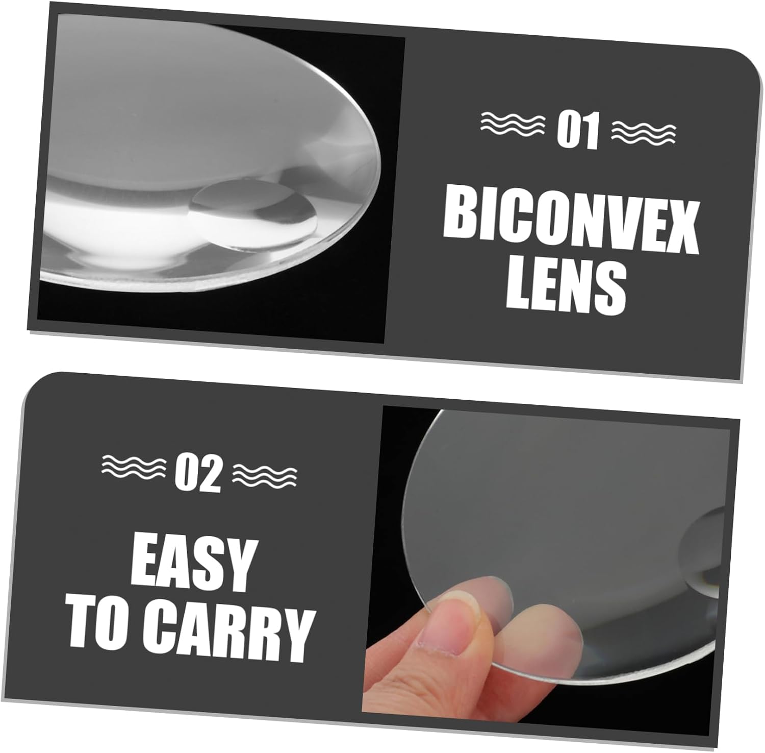 90mm Double Convex Glass Lens for Physics Teaching Optical Lens Set for Science Classroom Experiment Learning Aids and Telescope Applications