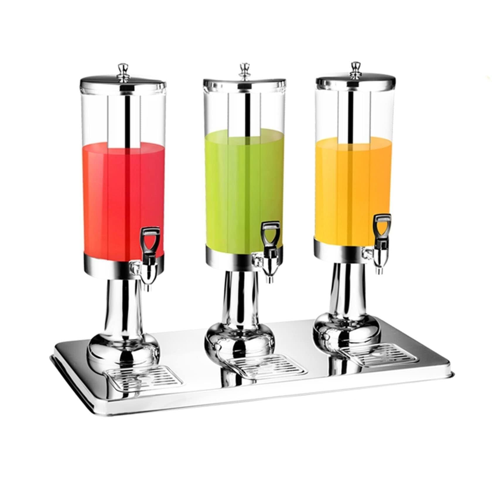 MYUYEE Cold & Hot Beverage Dispenser, Commercial And Domestic Drinks Dispenser With Tap, 3L/6L/9L Capacity (3 Head)