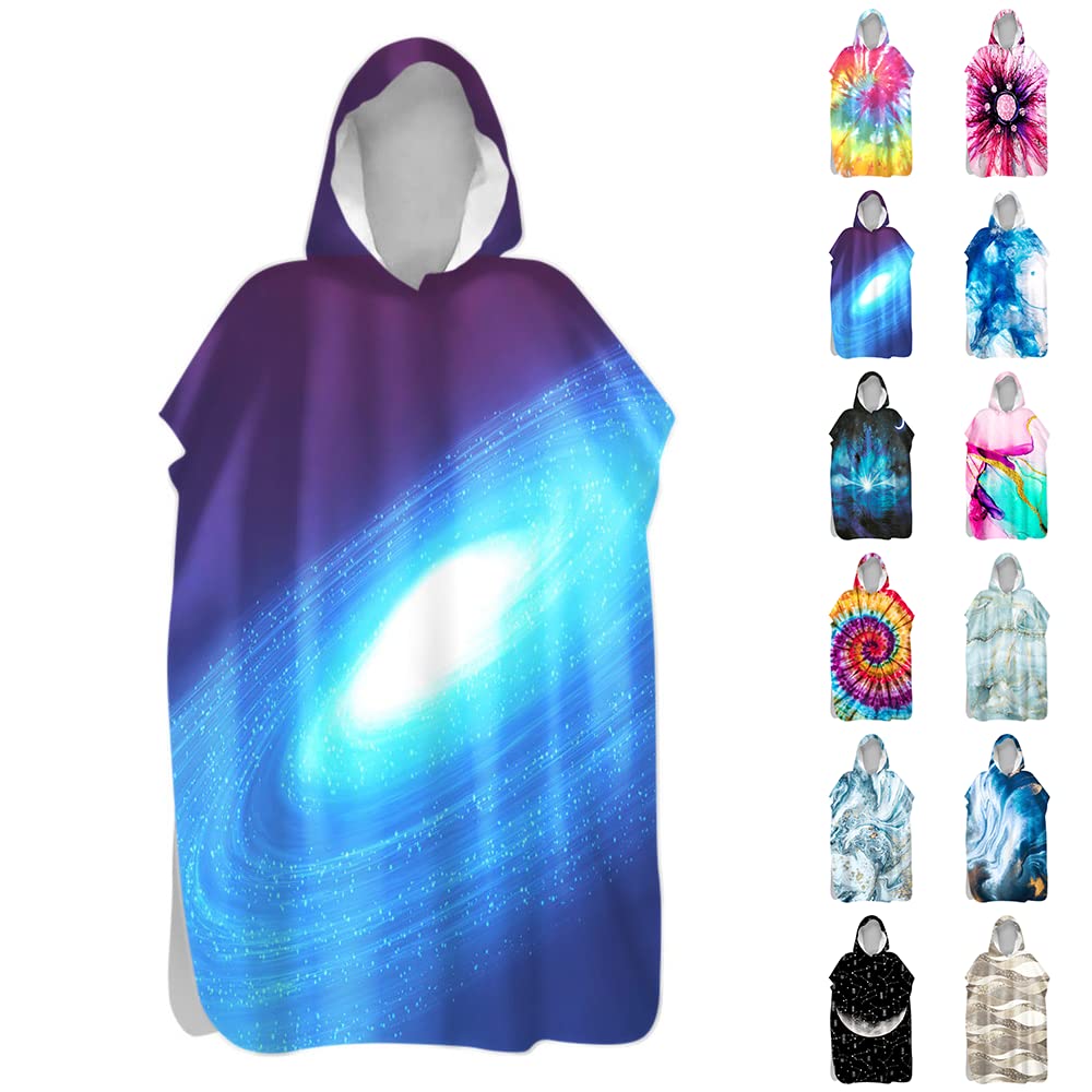 Surf Poncho Handtuch Mit Kapuze – Schnelltrocknend, Mikrofaser, Für Strand, Pool & Sport, Unisex