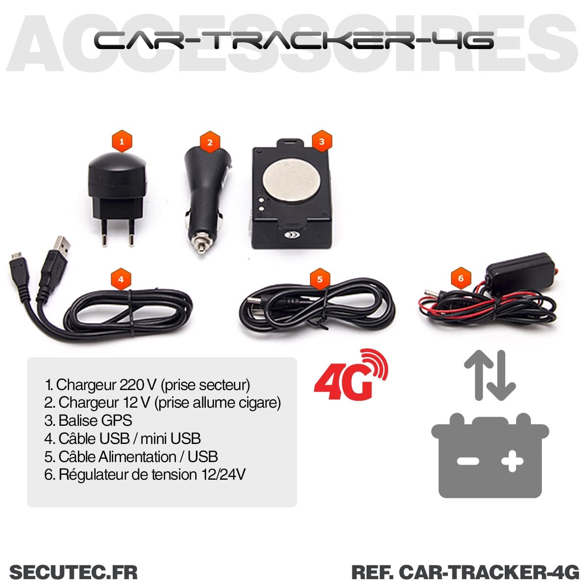 Traceur GPS Temps réel aimanté Longue autonomie Waterproof pour véhicule avec localisation sur Smartphone