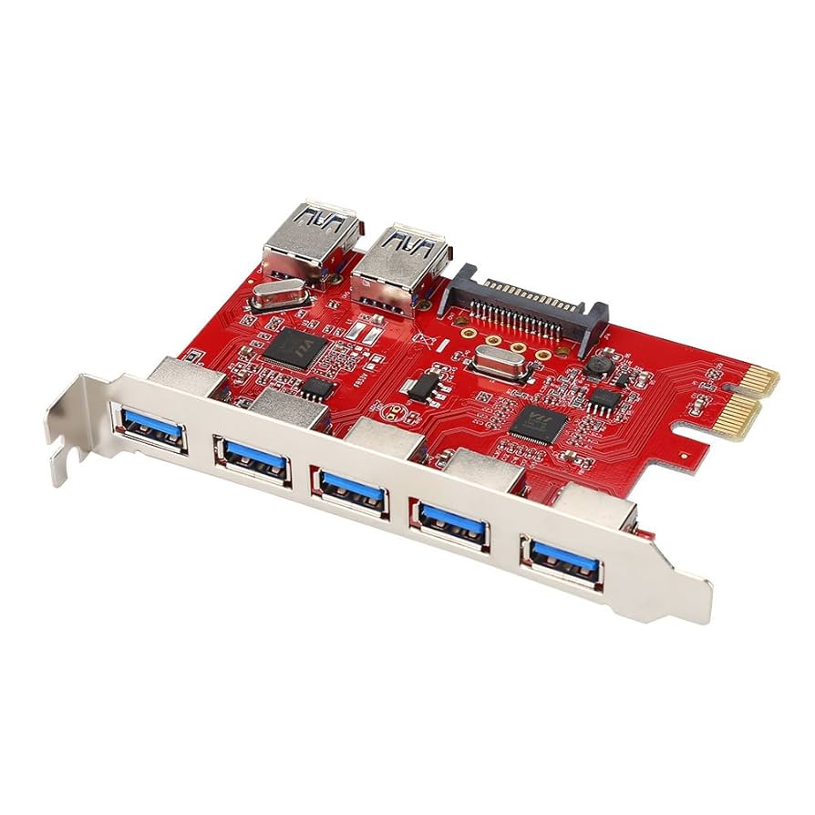 SL007-9900 Rev 1 USB拡張カード PCIE Expansion Card,PCIE USB 3.0 Card 7 Ports PCI Expree To