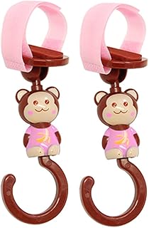 Aexit 2 PCS Hooks Portable Hook and Loop Fastener Strap Cartoon Hanger Over Door Hooks Clasp Hook