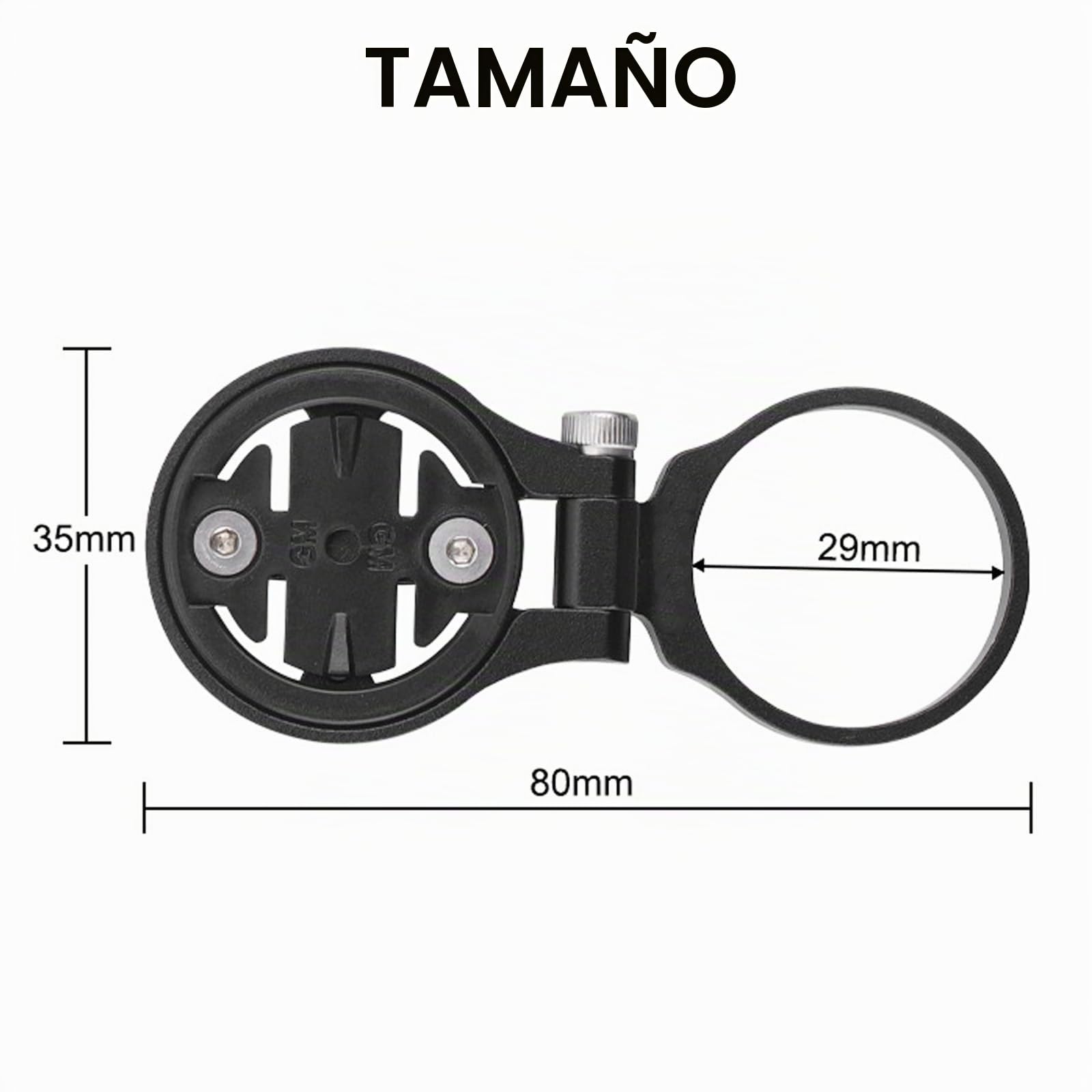 Soporte de Bicicleta para Garmin Edge, Wahoo Elemnt, Bryton, Cateye, Aleación de Aluminio, Soporte de Manillar Ajustable (Negro)