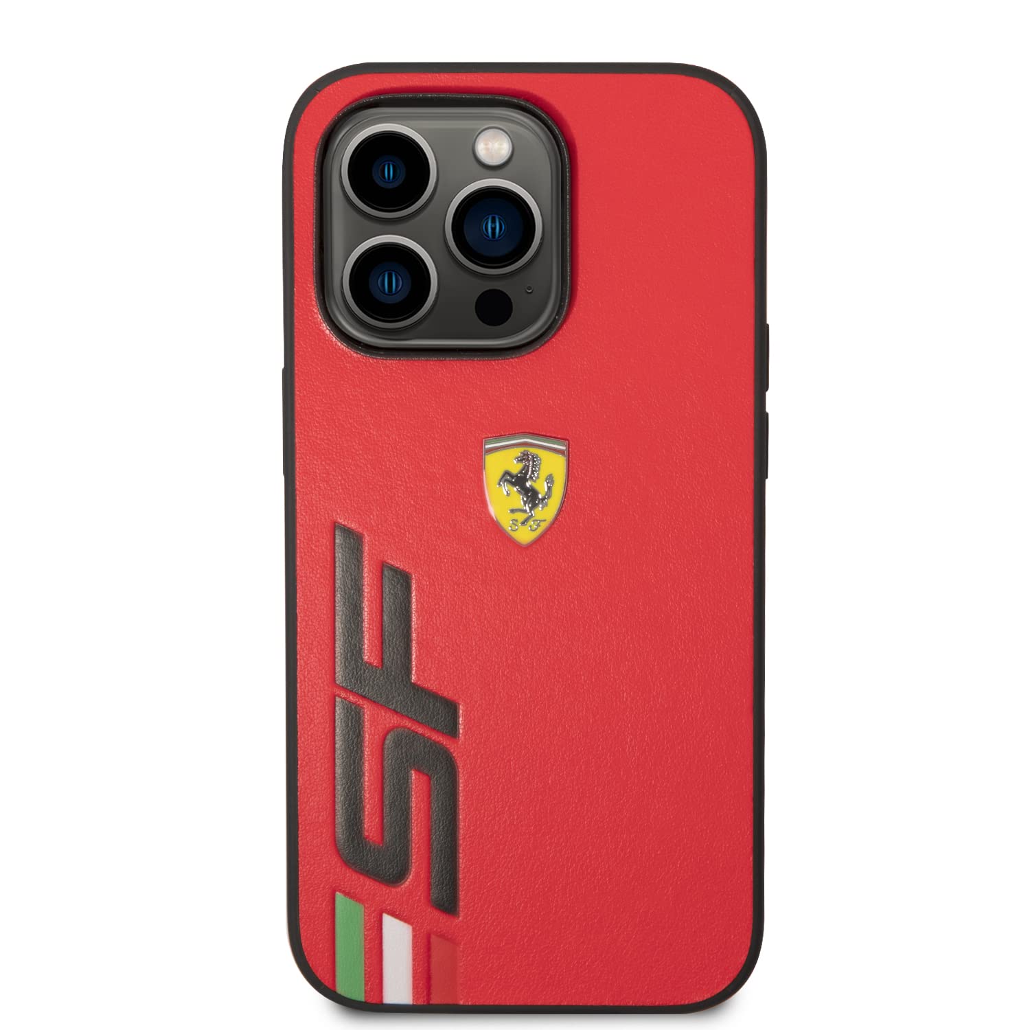 Ferrari FEHCP14LSIBBK Custodia rigida per iPhone 14 Pro 6,1 in silicone e metallo Logo nero