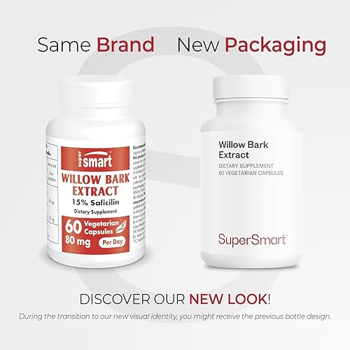 Miniatura 2 de Supersmart - Extracto de corteza de sauce de 530 mg por día (alta potencia) - 15% de salicina - Suplemento natural de hierba de corteza de sauce |