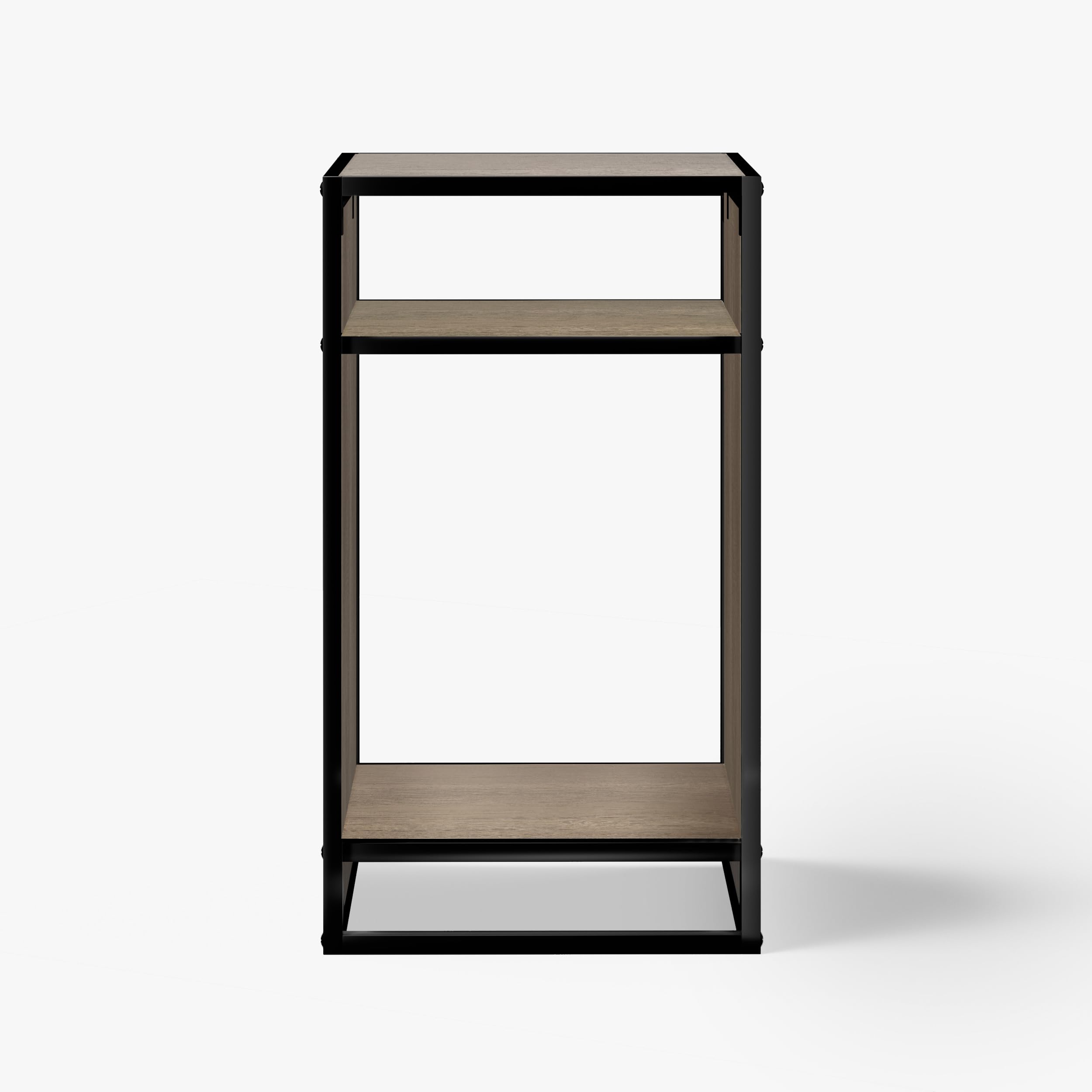 LANDEN Metall-Aquariumständer für 20 Gallonen Aquarium, Beige Eiche | 45 x 45 x 80 cm; 3-stöckiger Metallrahmen, Holzregale