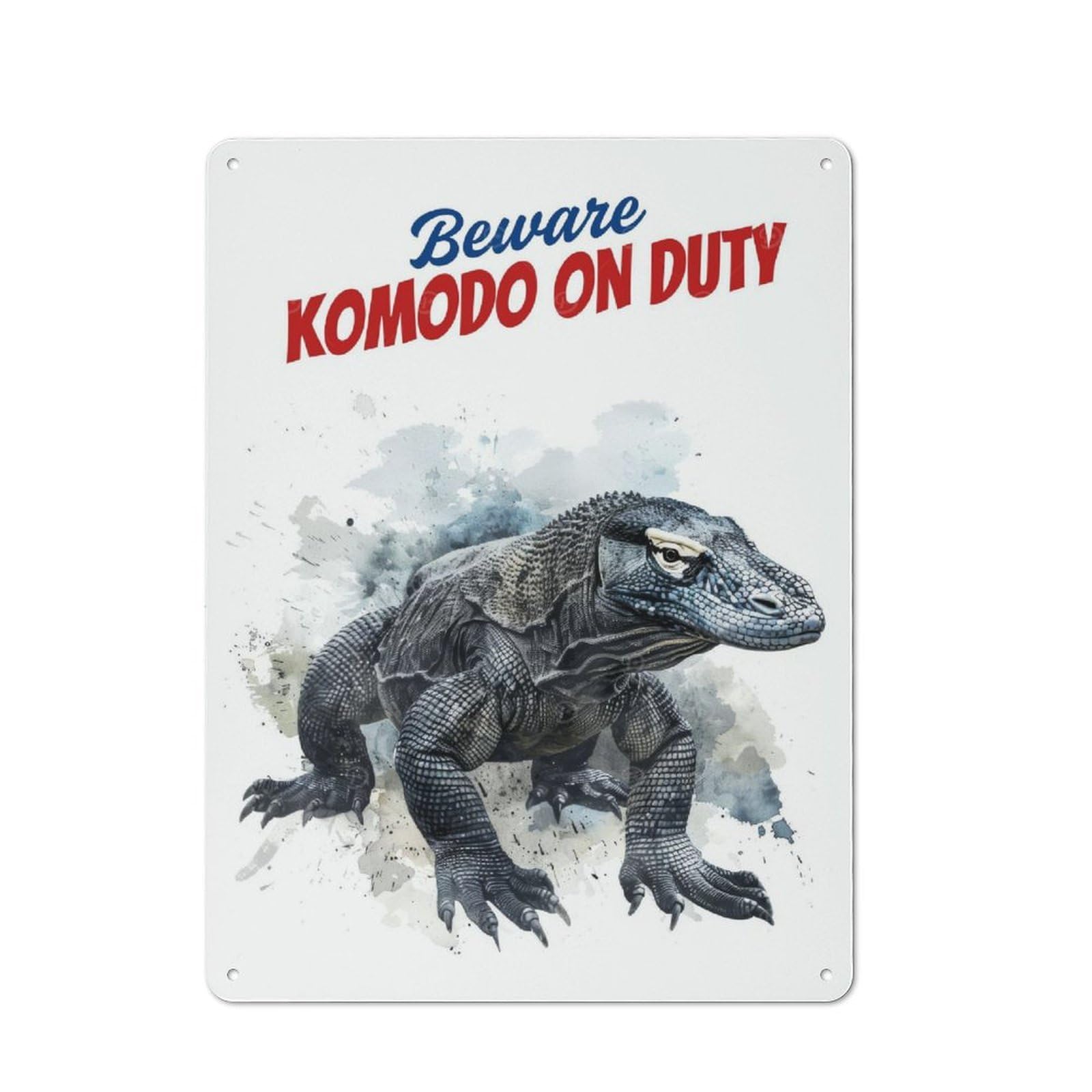 Junmoney Komodo Dragon Vintage Tin Sign 40X30cm With For Guest Room Or Hallway, For Vintage Wall Decor Fans, For Themed Room Decoration