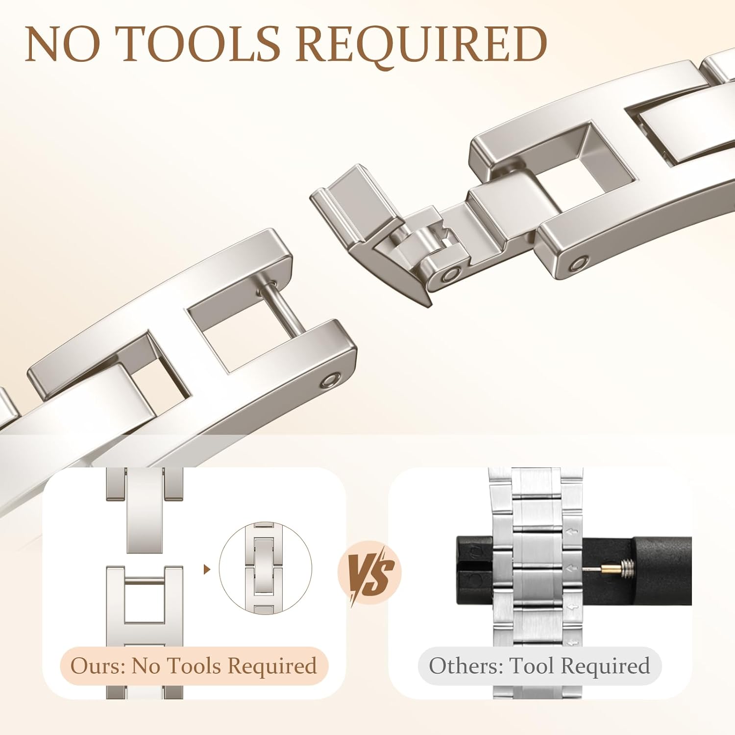 Adorve Slim Gold Bands Compatible with Apple Watch Bands for Women 38mm 40mm 41mm 42mm 44mm 45mm 46mm, Cute Dressy Thin Bracelet Stainless Steel Metal Strap for iWatch Bands Series 11 10 9 8 7 6 5 4 3 SE - Image 4