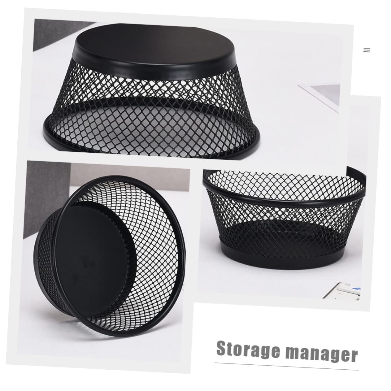 Alipis 8 Pz Secchio Portaoggetti Per Graffette Porta Rete Da Scrivania Accessori Da Scrivania Carrello Della Cancelleria Contenitori Magnetico Ufficio Scatola Di Cancelleria Ferro Battuto