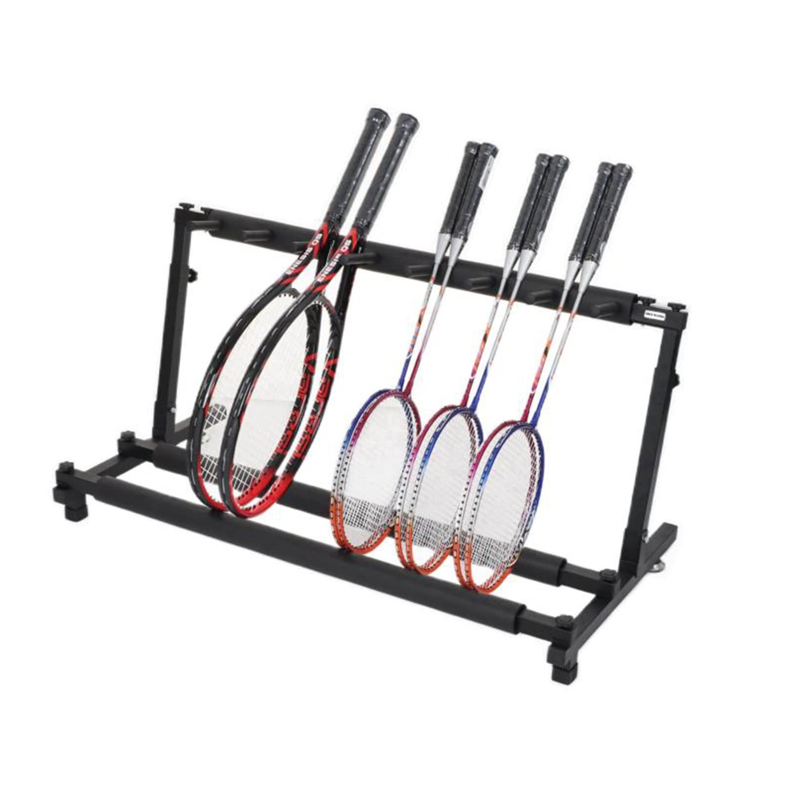 ボール整理かごスタンドラックテニスラケット、ヴァイオリン、S＆Lウクレレ、バドミントンラケットホールダー、ギターを収納できるマルチスタンドブラック Amazon.co.jp: ボール 整理 かご スタンド ラック テニスラケット