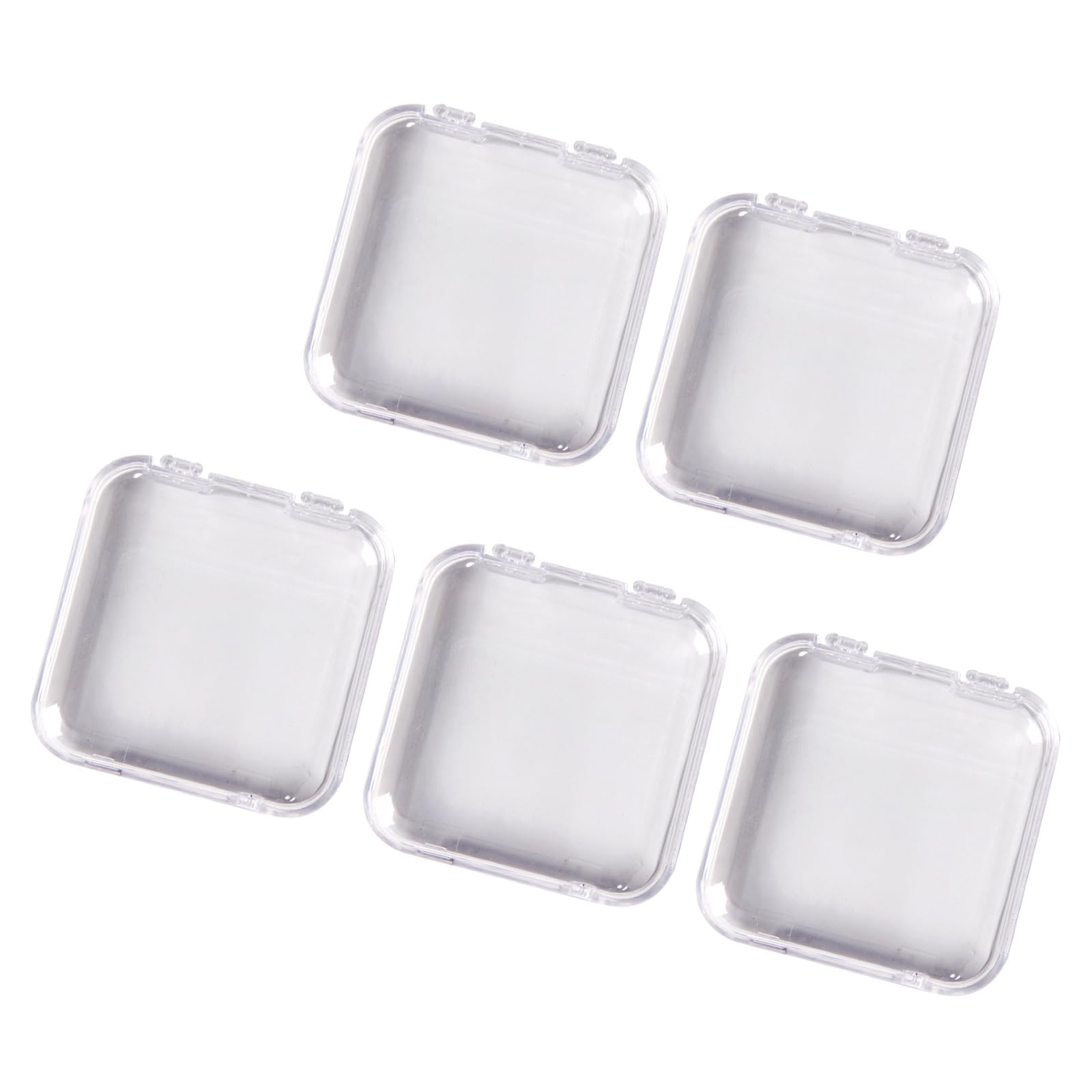 Geavonyg Nails Art Storage Box with Clear Cover and Multiple Compartments for Organized Accessories Dustproof Case