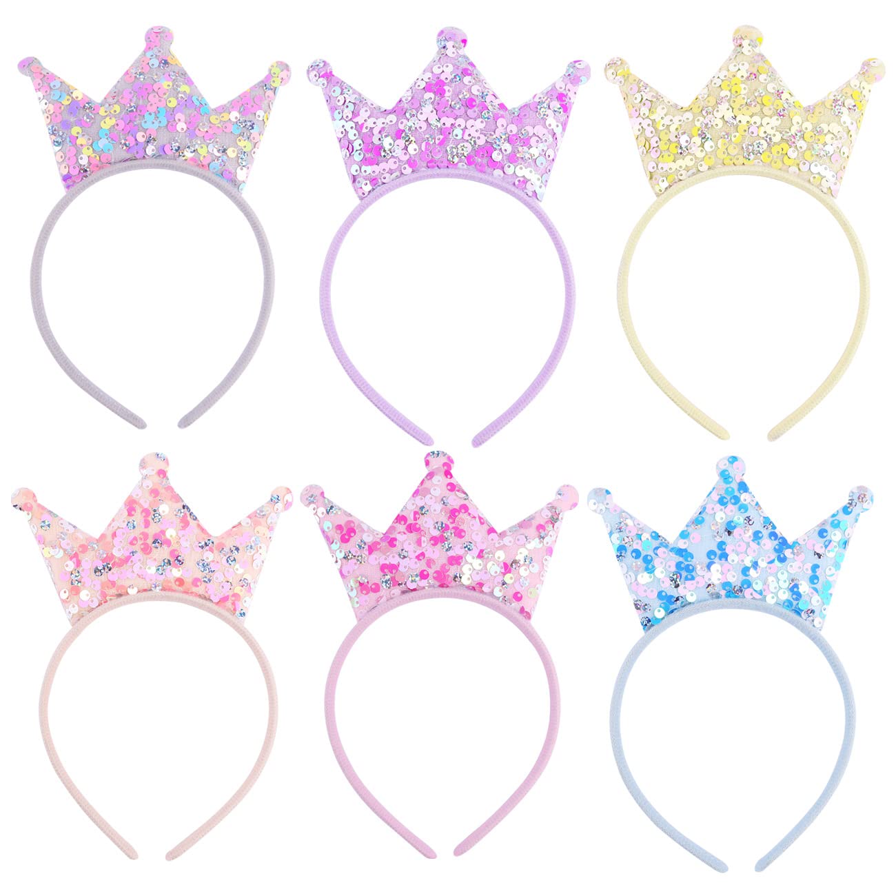Pailletten-Stirnband Mit Krone – Glitzerndes Haar-Accessoire Für Parties, Fotos & Feiern
