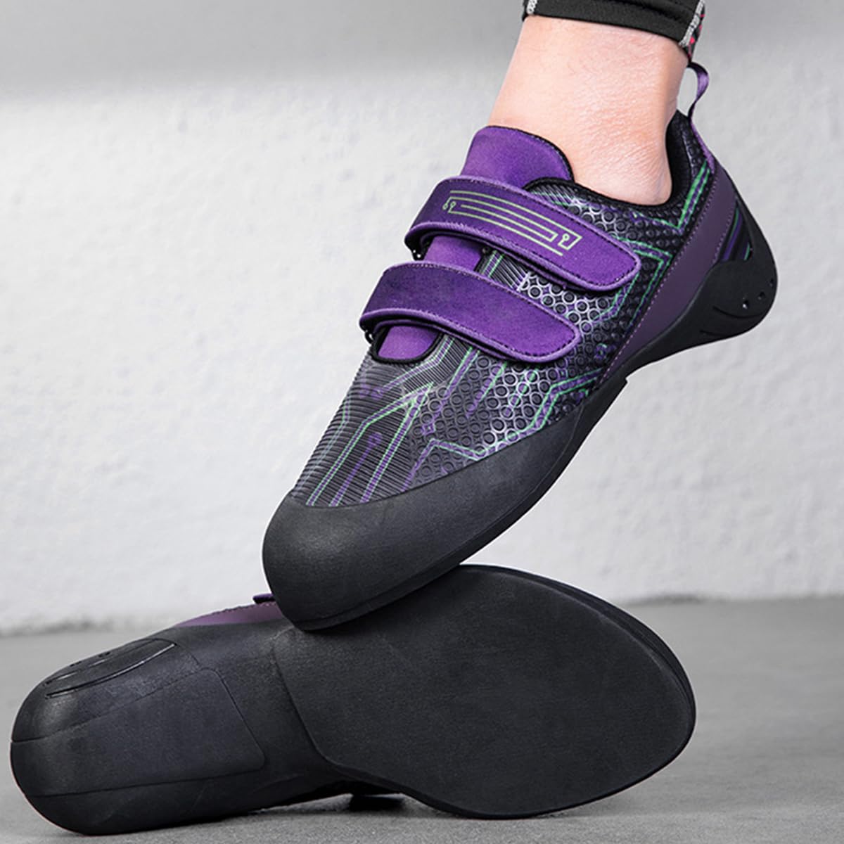Pies de Gato Escalada Hombres jóvenes Transpirables Zapatos de Escalada en Roca Profesionales Principiantes Interiores
