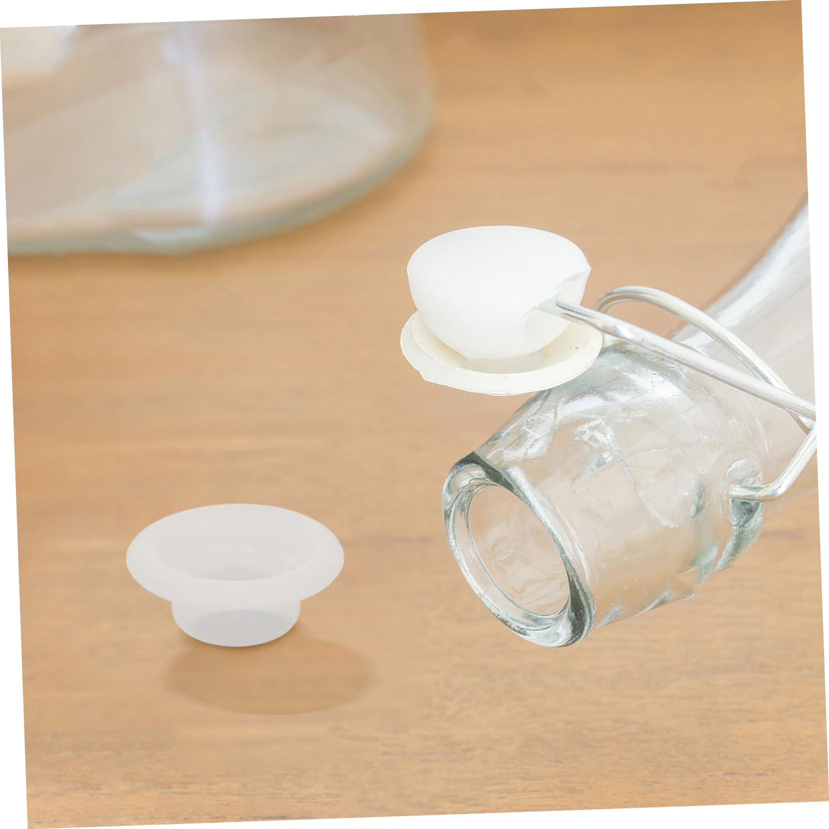 ABOOFAN 12 Juntas de Sellado para Tapas de Botella de Cerveza de Silicona de Color Blanco, Fácil Instalación y Mantenimiento de Fermentación, Recambio para Botellas Swing