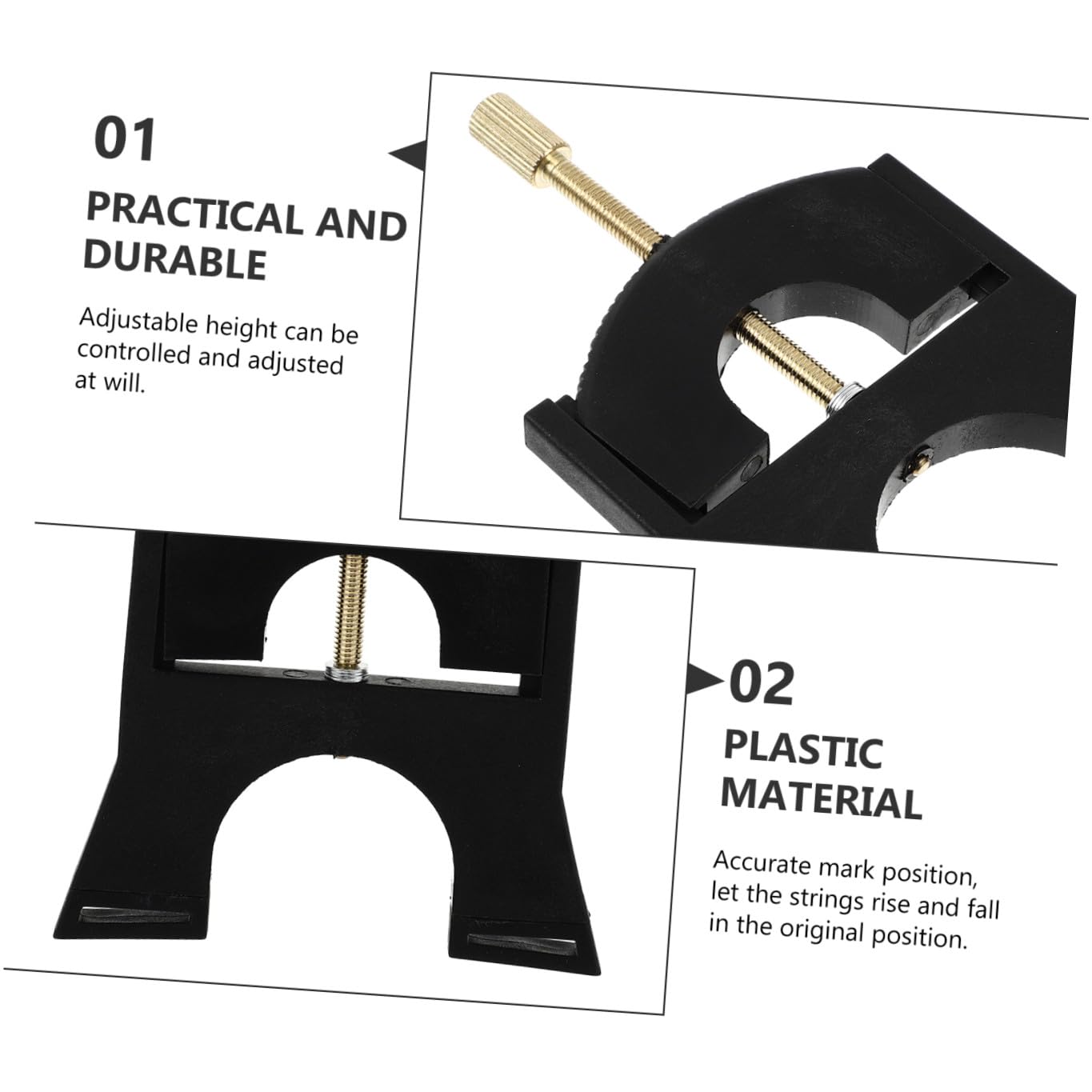 Toyvian Elevador de Cuerdas para Violonchelo de Herramienta para Cambiar el Puente de Violonchelo Suministros Uso Taller de Instrumentos de Cuerda
