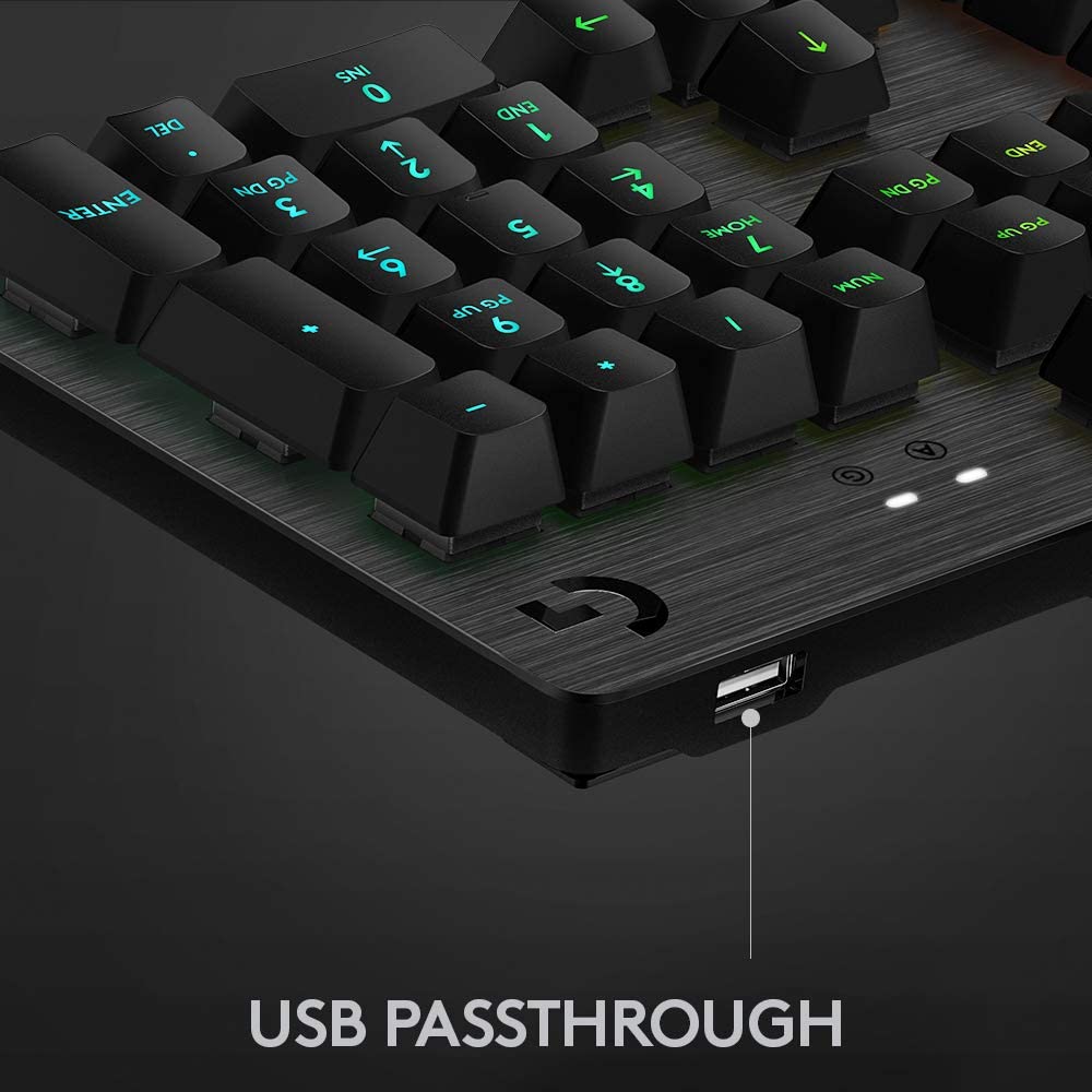 Logitech G513 CARBON RGB Tastatur USB QWERTY Portuguesisch Karbon - Tastaturen (Verkabelt, USB, Mechanischer Switch, QWERTY, RGB-LED, Karbon)