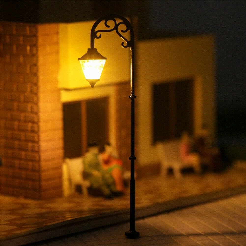 Evemodel LYM56 Lot de 10 lampadaires pour modèles de chemin de fer Evemodel LYM56 Lot de 10 lampadaires pour modèles de chemin de fer
