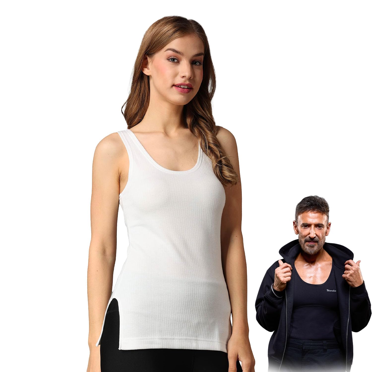 Wearslim® Premium Cotton Quilted Thermal Scoop Neck Camisole, Ultra Soft Sleeveless Underwear Tank Top for Women-image-12