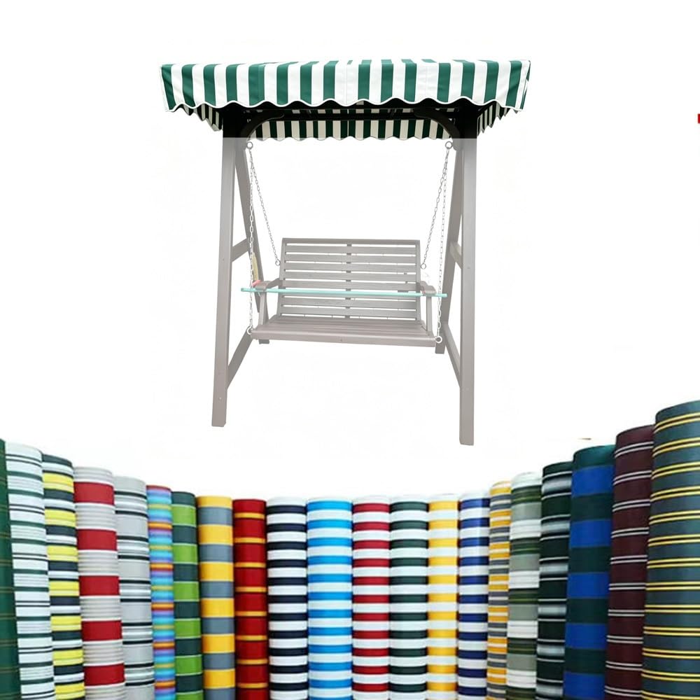 Toit De Rechange Couverture Pour Balancelle 2-3 Places Toit De Balancelle De Jardin Résistante Toit Pare-Soleil Pour Balancelle De Jardin(Green,164x114cm/65x45in)