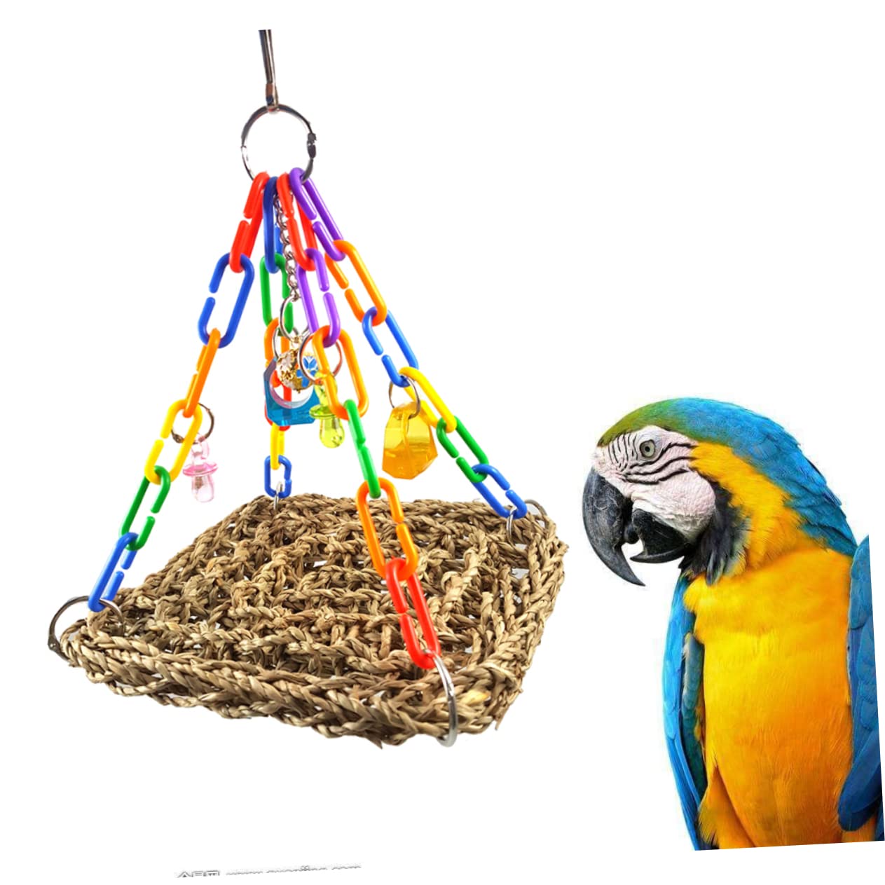 BESPORTBLE 3pièces Balancelle pour Perroquets Jouet à Mâcher pour Oiseaux Plateforme Petit Modèle pour Perruches Et