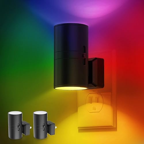 LOHAS - Luz nocturna nocturna RGB que cambia de color con sensor de atardecer a amanecer, decoración del hogar para regalos de niños, pasillo,