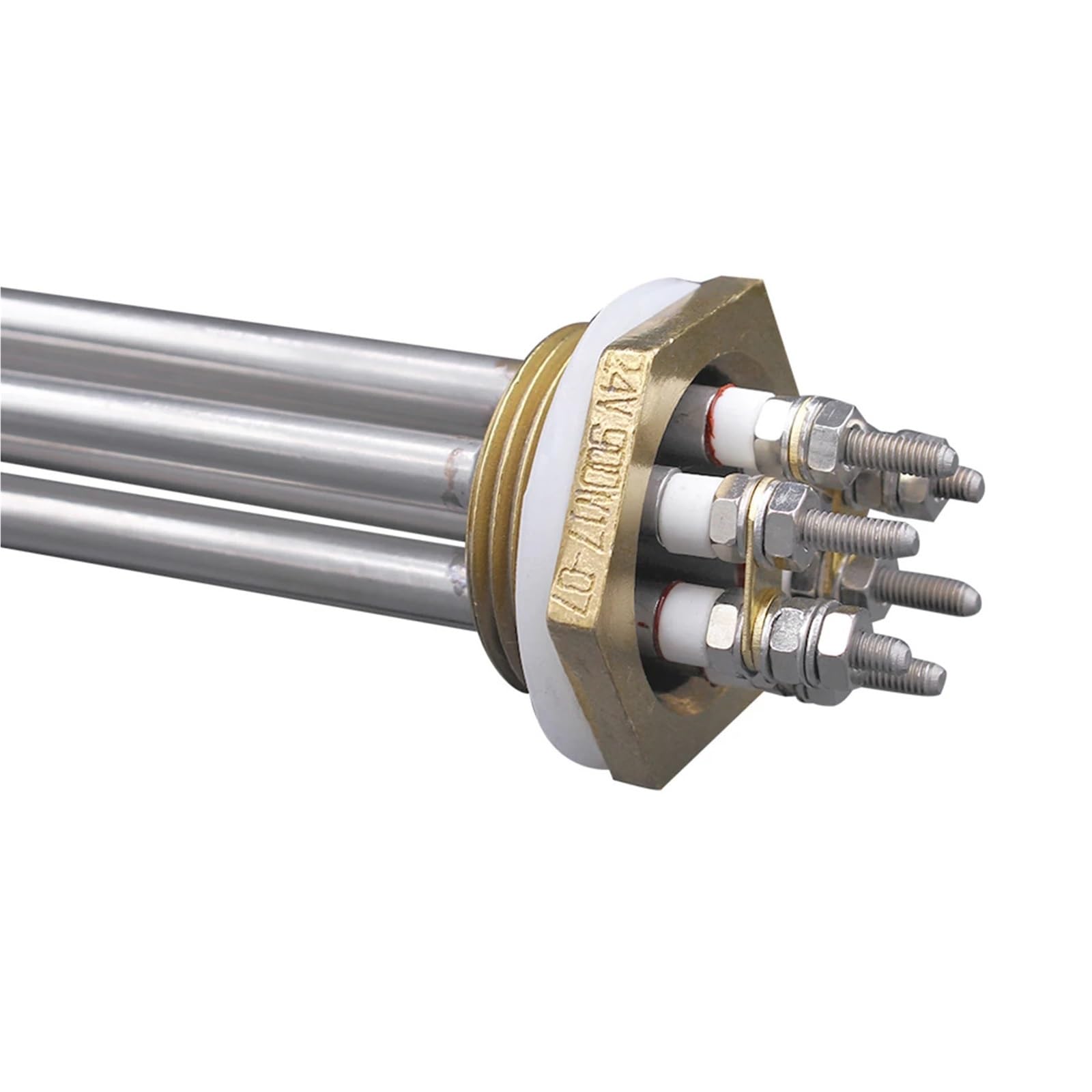 24 V 48 36 DC Heizelement DN32 Gewinde Rohr Tauch Warmwasserbereiter 600 W/900 W/1200 W/1500 W 1 Stücke(Silver,36V 1200W 3 loops)