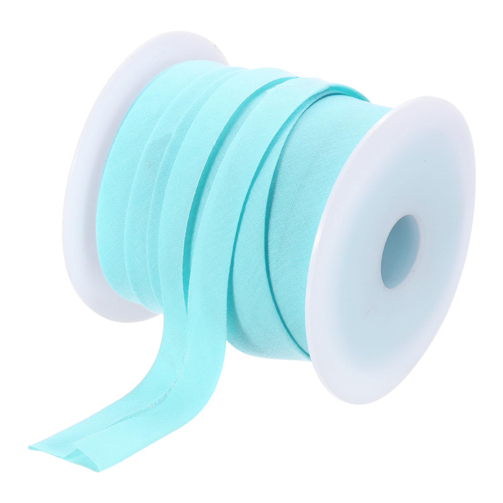 sourcing map 1 Inch Single Fold Bias Tape Polyester Continuous Bulk Bias Tape for Sewing, Seaming Quilting Hemming Binding Crafts (Lake Blue 25 Yards) โ image 1