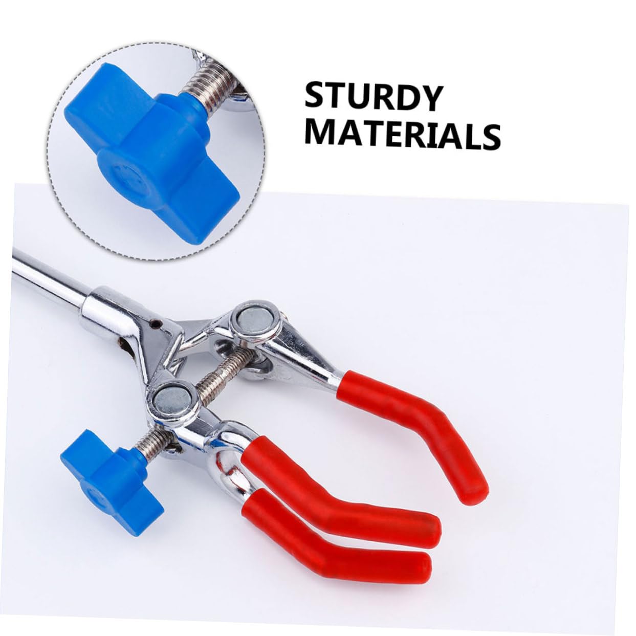 Alipis Cláquico De Recubrimiento Abrazadera De Tubo De Ensayo De Laboratorio Pinza De Laboratorio De 3 Dedos Abrazadera De 3 Puntas Pinza Ajustable Acero Inoxidable 2 Piezas X 4