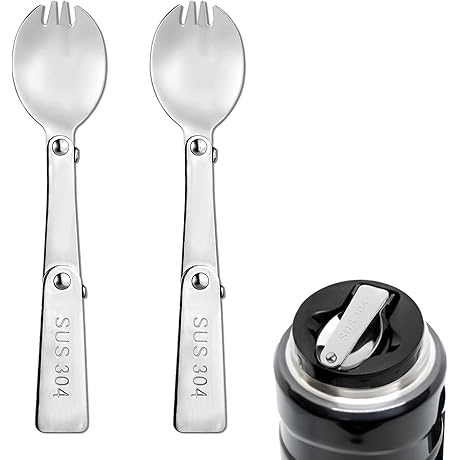 2-Pack Multipurpose Spork Companion for Thermos 16 Oz Food Jars