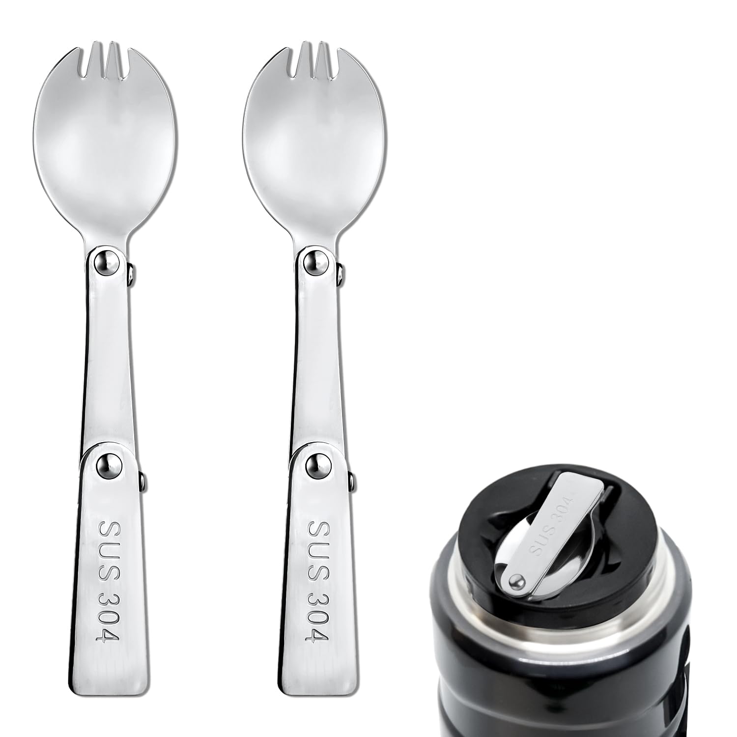 Cucharones para termo de acero inoxidable King: recambios duraderos de diseño plegable