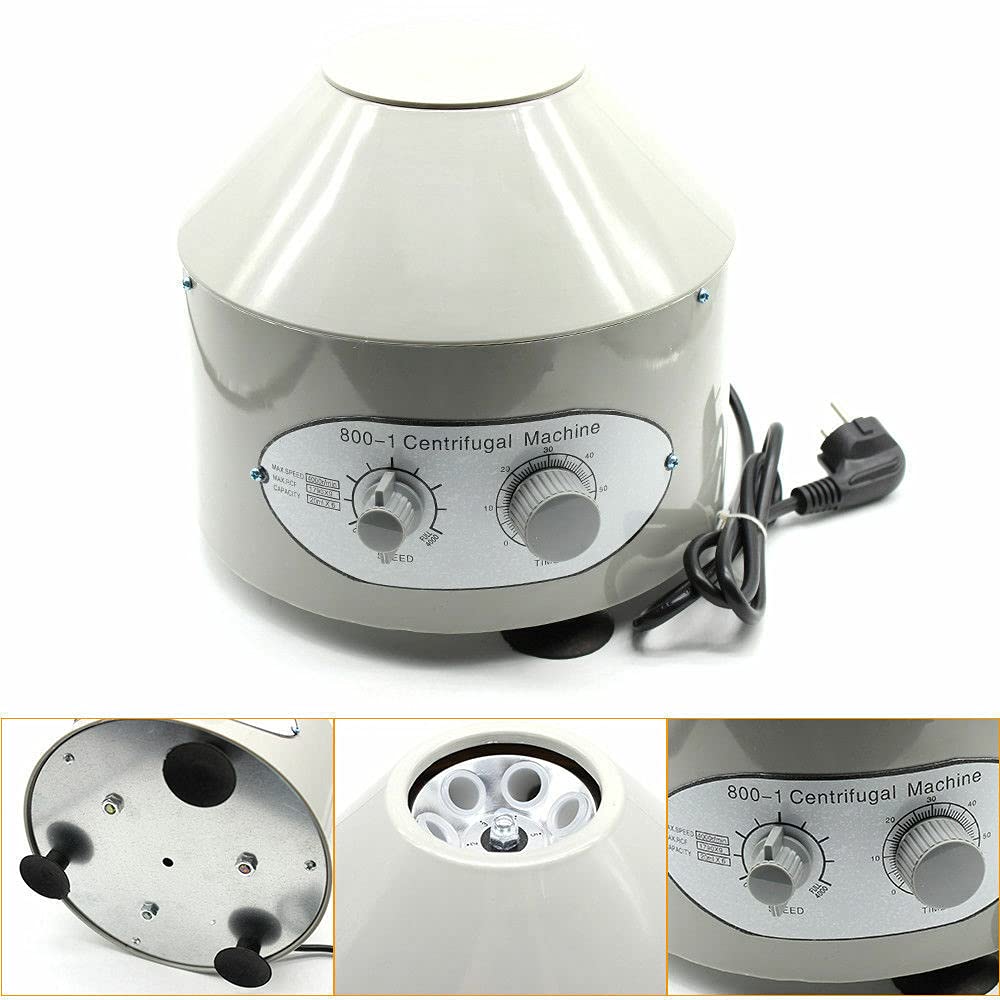 Centrifugeuse électrique de laboratoire - 20 ml x 6 800-1 4000 tours/min - Centrifugeuse de table - Pour tubes de test de laboratoire, vernis à ongles, tatouages,Peinture miniature aérographe