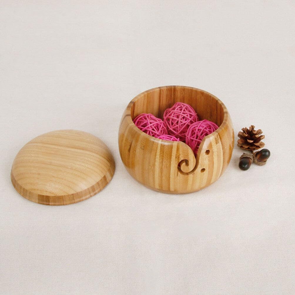 Yarn Bowl Large Handmade Yarn Storage Holder Bowl for Knitting Knitting Accessories