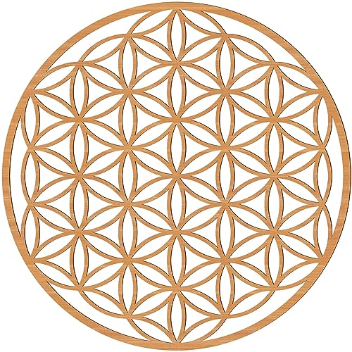 Generisch Blume des Lebens Wandbild aus Holz (Ø 20/21,5/26,88/39/43/49cm) (49 cm, Buche)