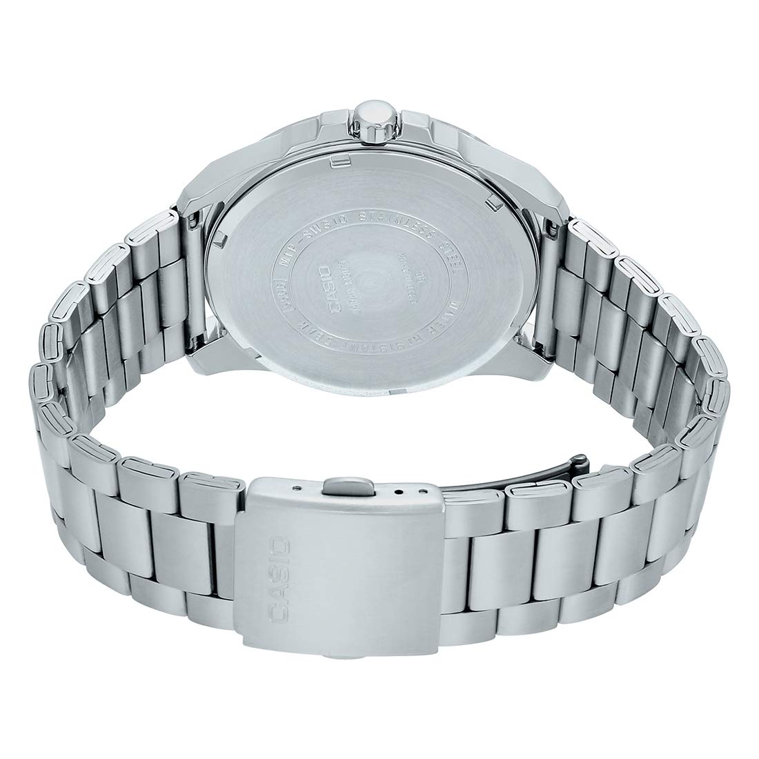 Casio MTP-SW310D-7AVDF - Orologio multifunzione da uomo, in acciaio inox, quadrante bianco, impermeabile fino a 50 m, colore: argento