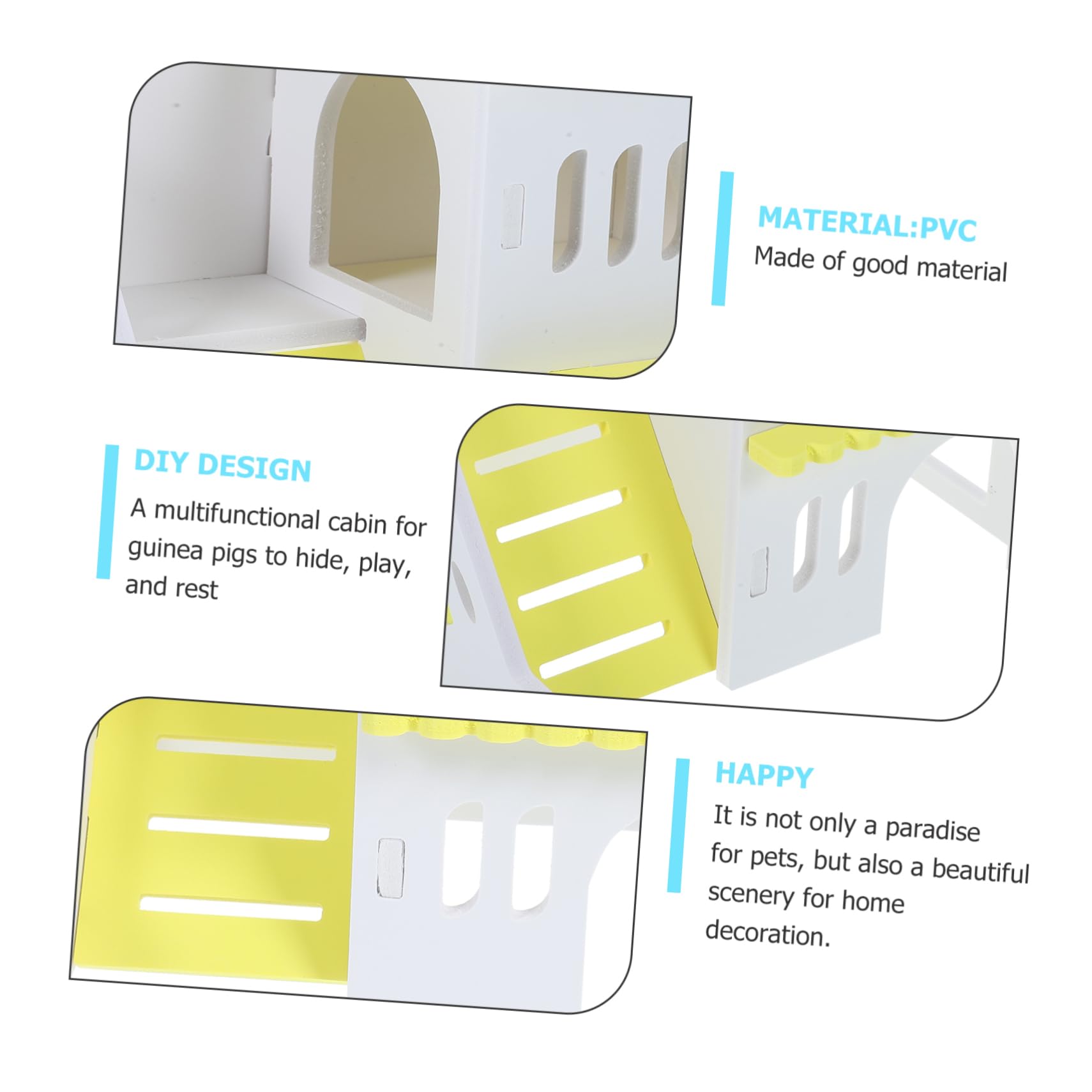 BESPORTBLE Hamster Hideout Villa with Ladder for Guinea Pigs Chinchillas Hedgehogs Pet Playhouse for Relaxation and Fun Activities Cages