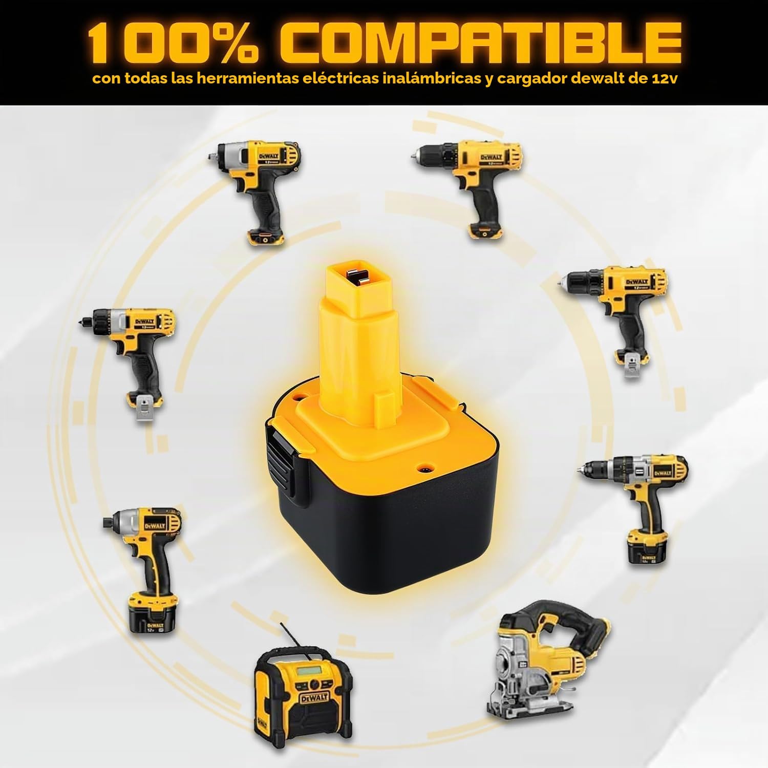 VANTTECH 3.0ah DC9071 Ni-MH - Batería de repuesto para Dewalt DE9074 DW9072 DW9071 DE9071 DE9072 DE9075 DE9501 DC9072 152250-27 397745-01 (2 unidades)