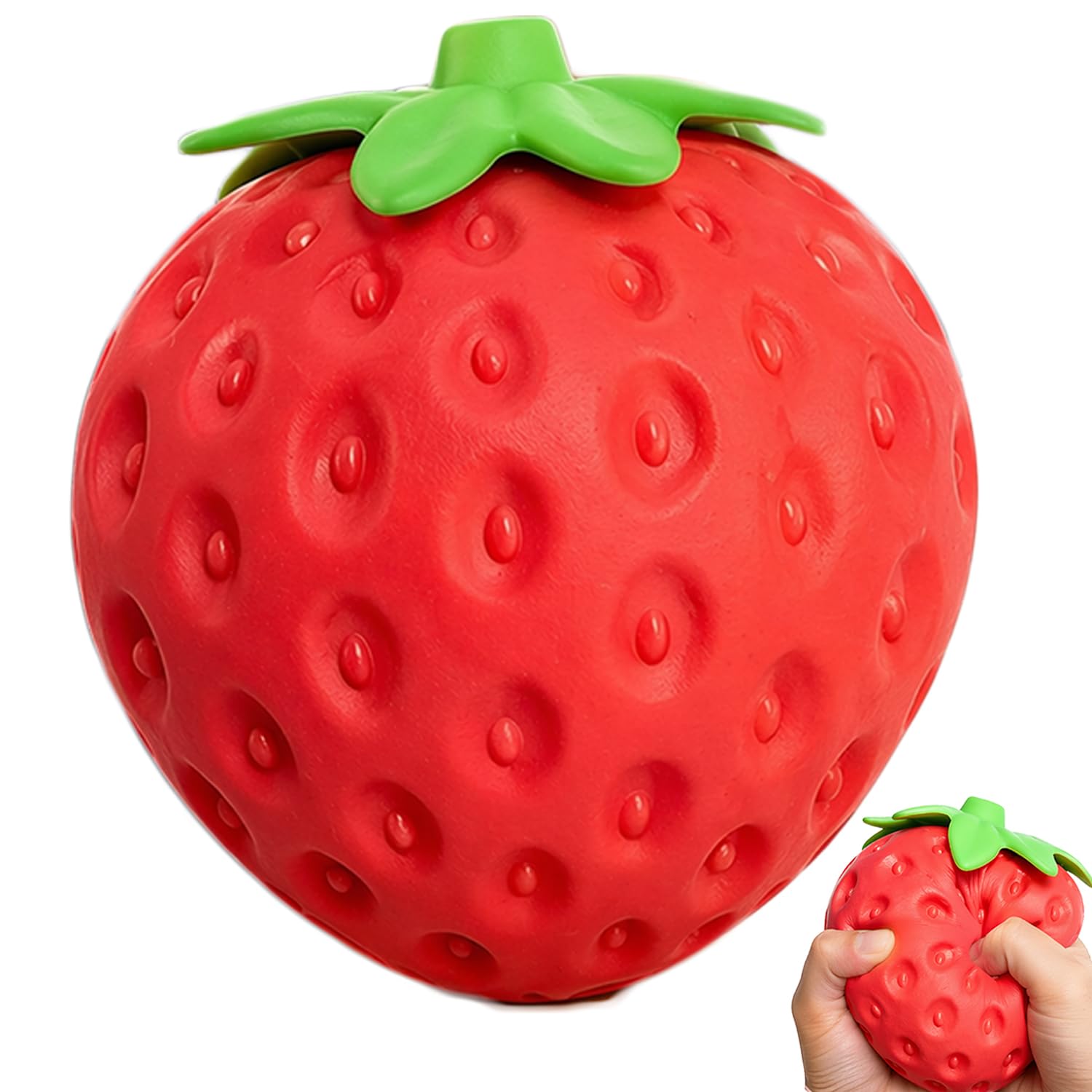 Giant Strawberry Squishy, Jumbo Strawberry Squeeze Toy