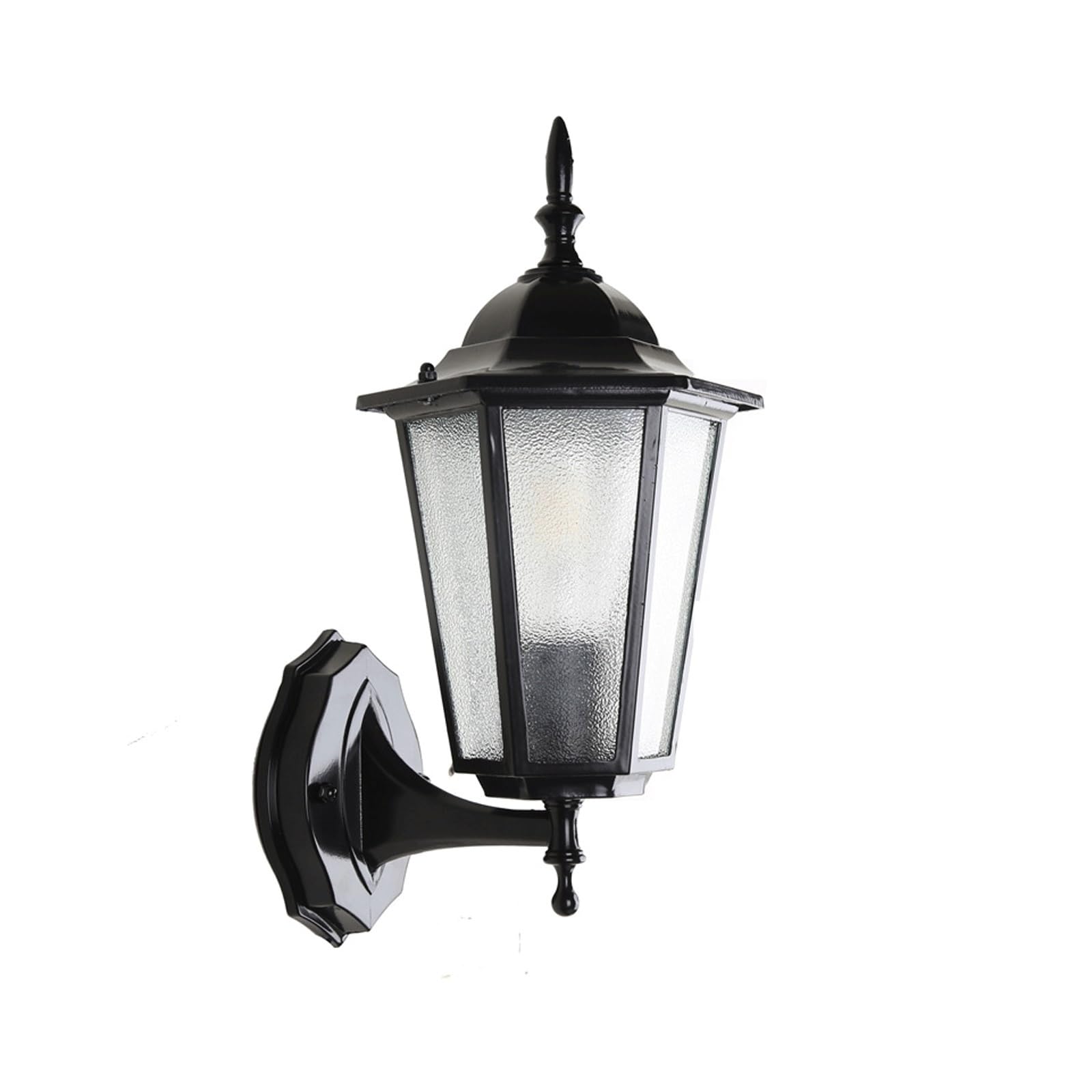 OZBMA Classic Outdoor Wall Lantern, Black Die Cast Aluminum Exterior Sconce with Glass Shade, E27 Waterproof Lamp for Porch, Garden, Patio, Yard, Garage, Entryway, Facade Cottage