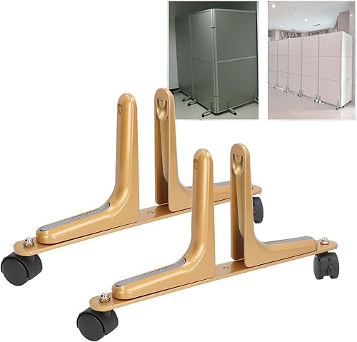 Miniatura 3 de Soporte para pies de pantalla, divisor de habitación de aleación de aluminio, base de partición de pantalla ajustable, rueda móvil para hotel