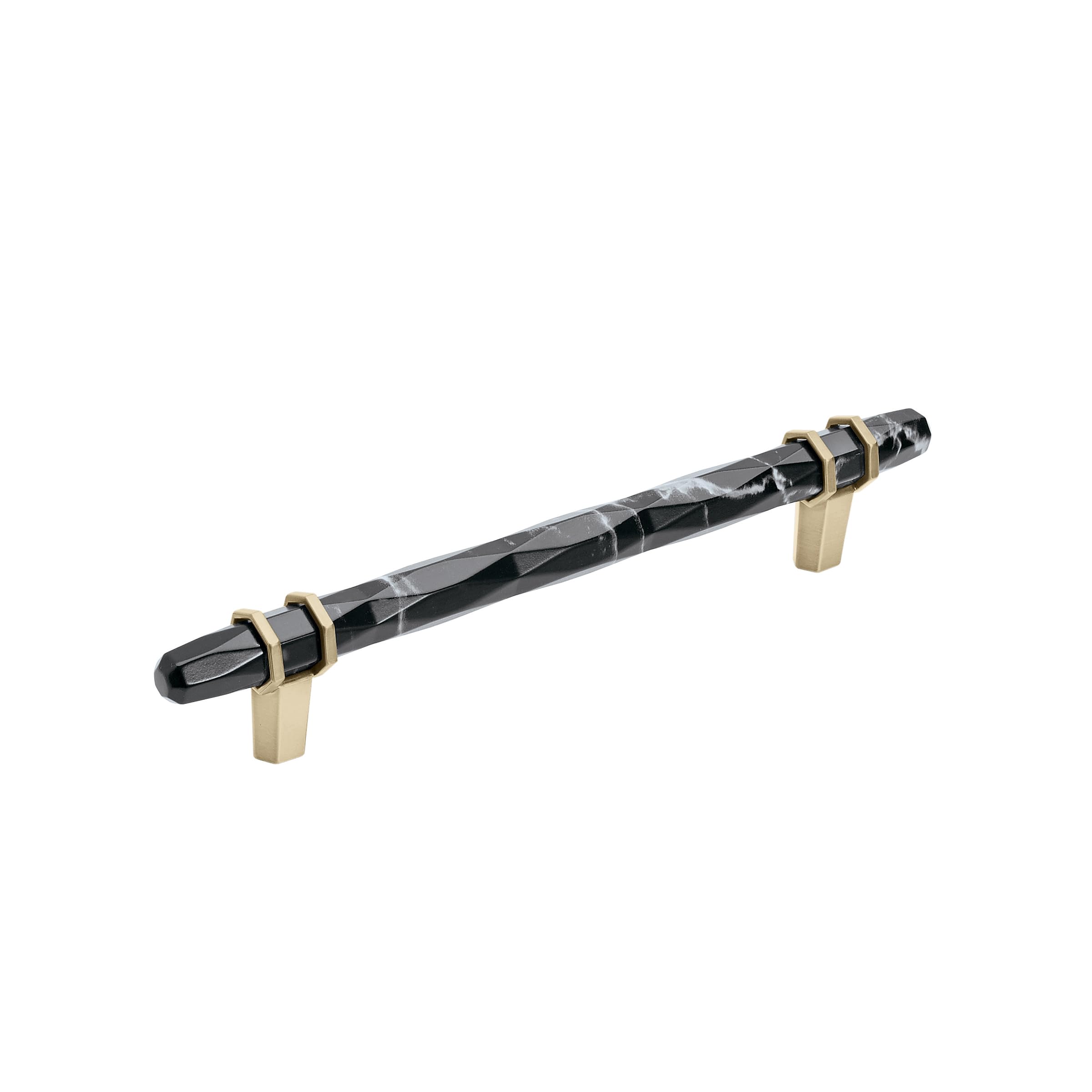 Amerock 6-5/16" Carrione Marble Black/Golden Champagne Drawer Pull