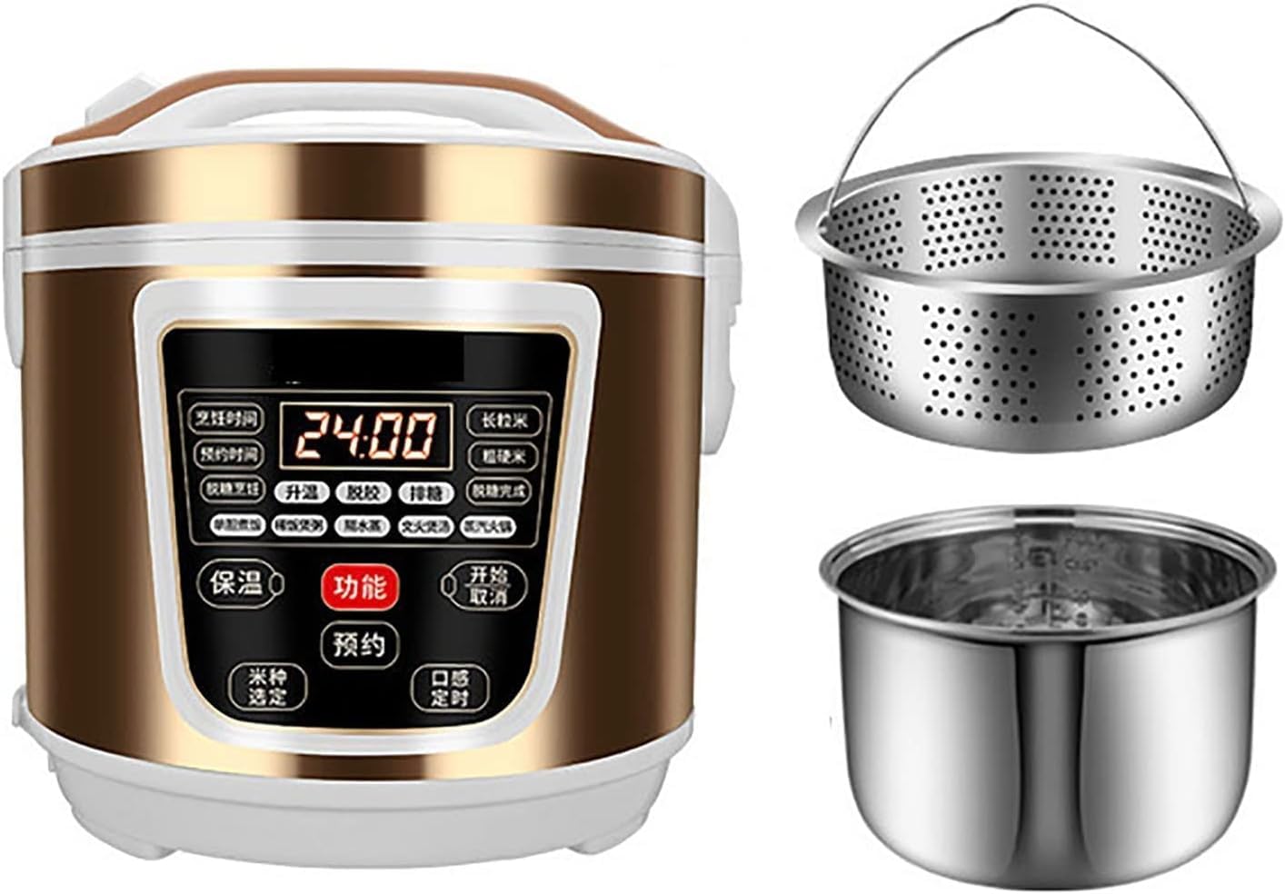 Cuociriso con timer 24 ore e funzione di separazione delle zuppe, capacità 5 l per pasti in famiglia