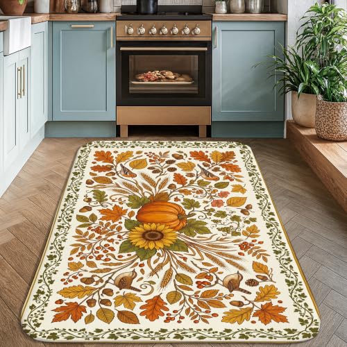 Alfombra sin pelusa antideslizante con estampado rectangular de girasoles 4