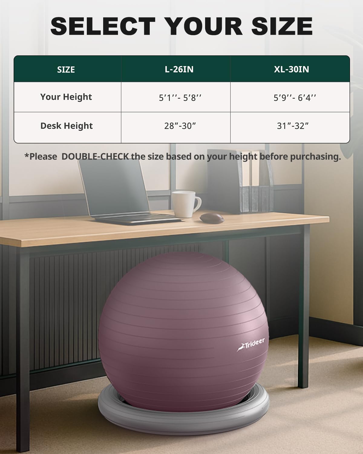Trideer Exercise Ball