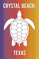 Vista 1 de Crystal Beach Texas Beach - Imán para nevera, diseño de tortuga, diseño individual