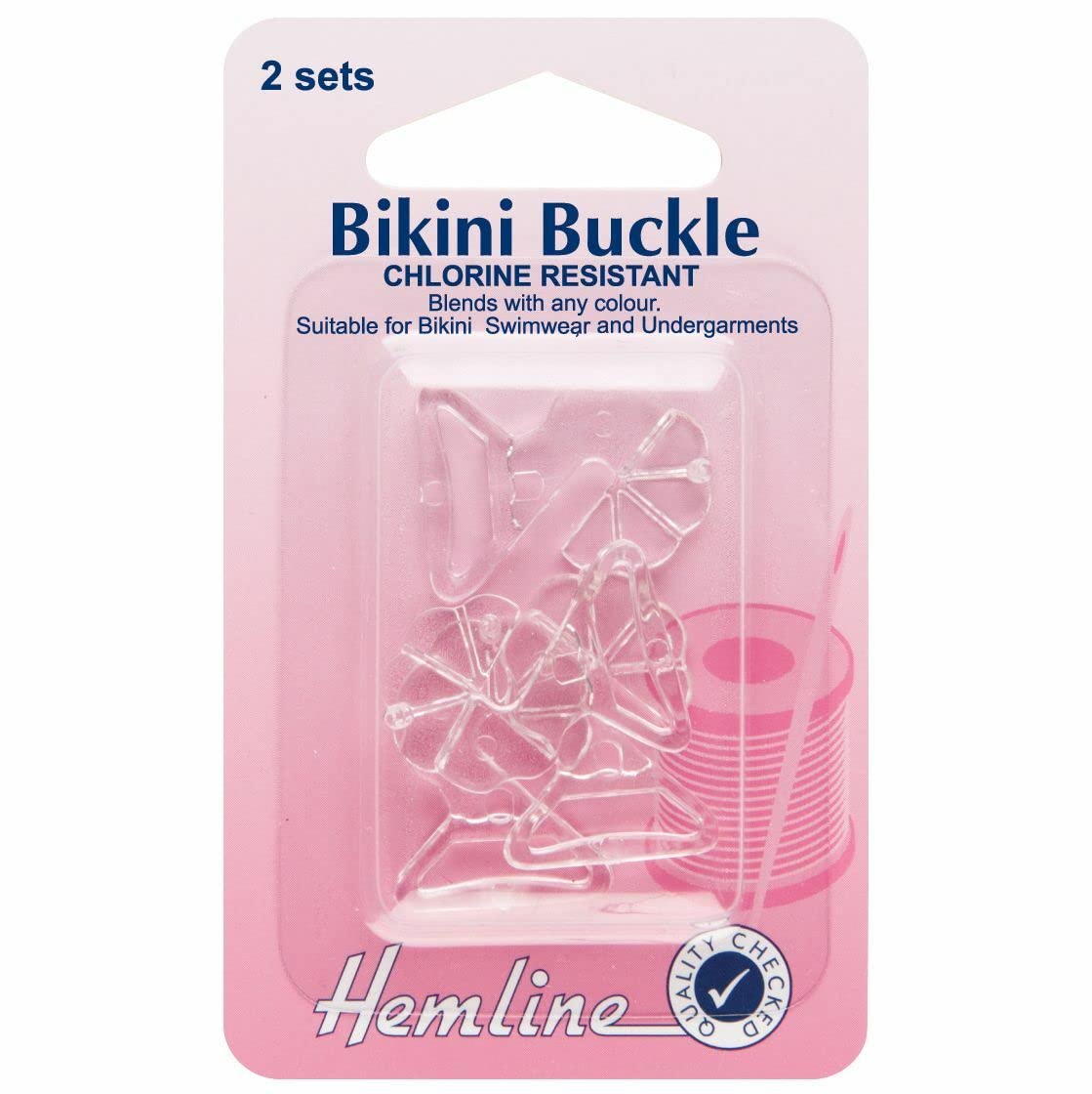 Bikini Clasp 12mm Clear
