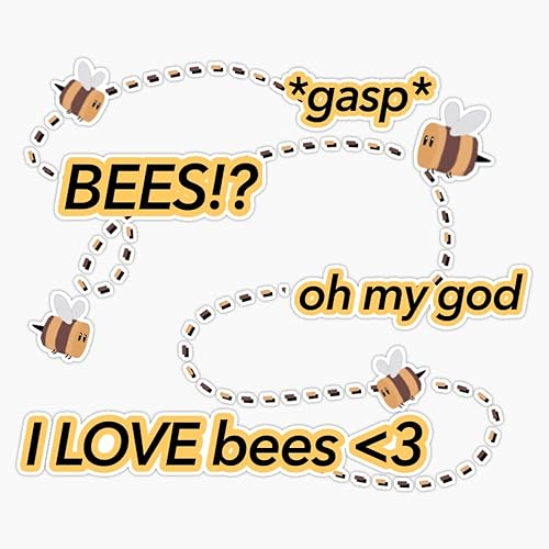 Miniatura 1 de Calcomanía de vinilo con texto en inglés "I love bees tubbo dream smp" (5 pulgadas)