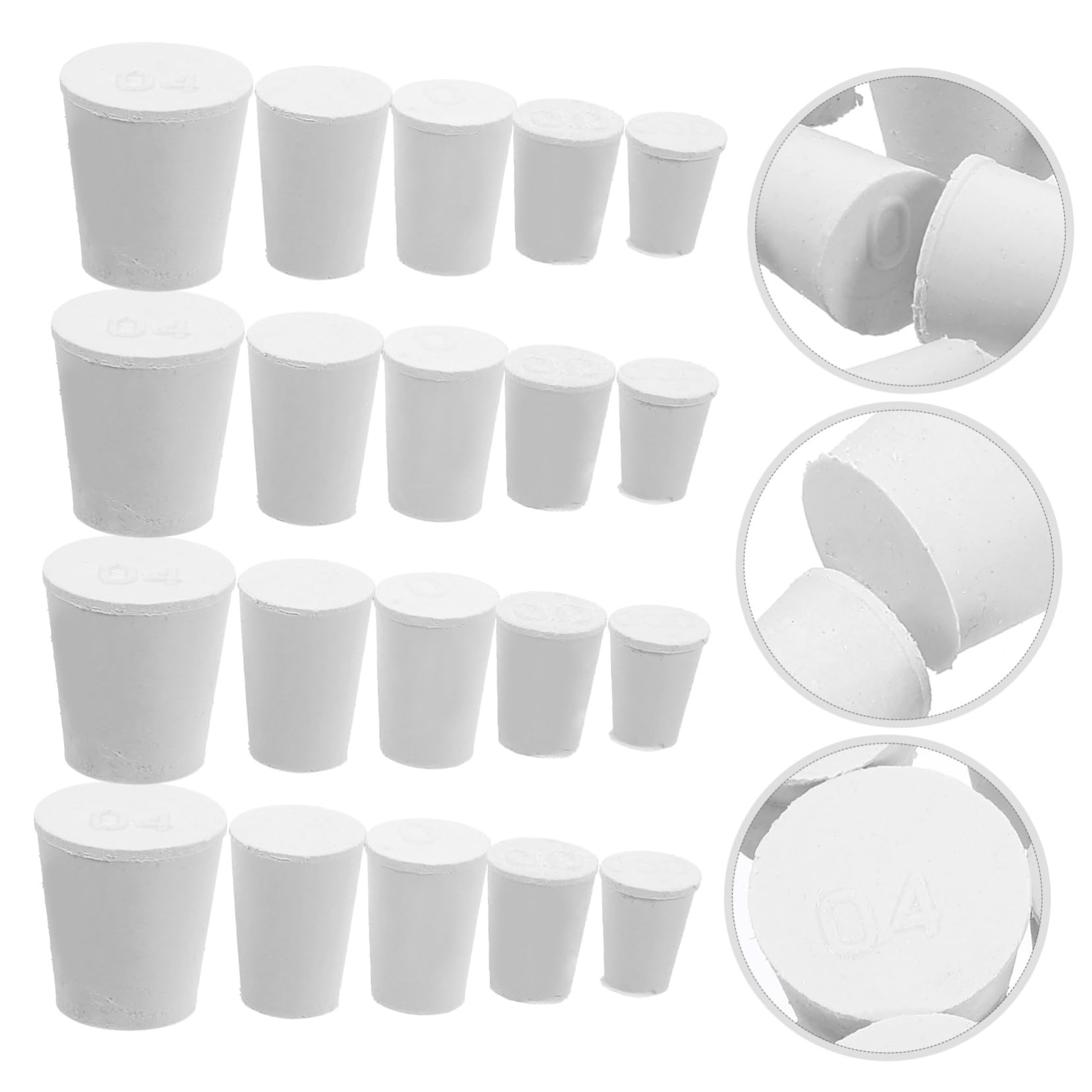 Gatuida 200 Pcs Bouchon en Caoutchouc en Caoutchouc Laboratoires Pièces De Rechange Bouchon en De Laboratoire en De