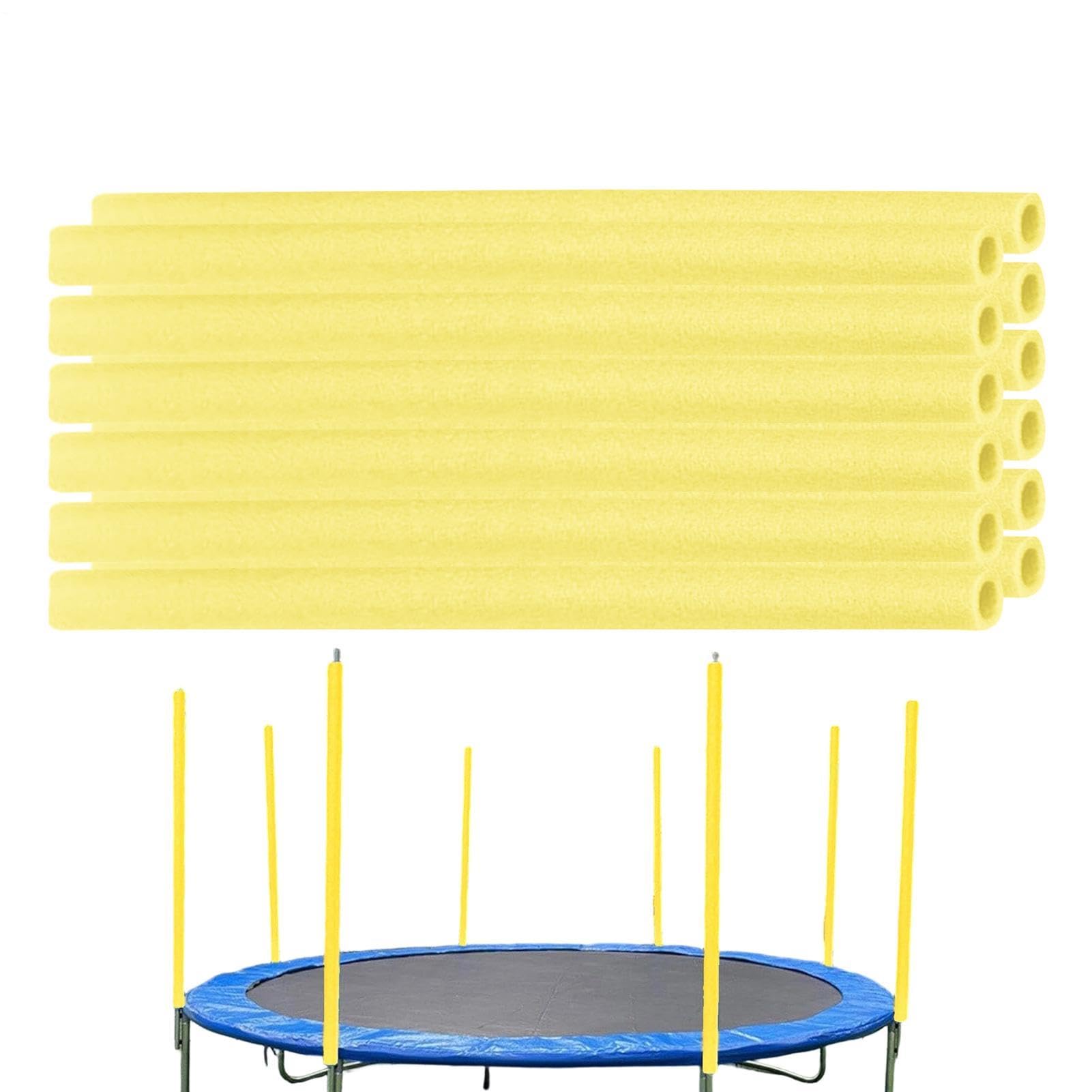 12PCS Trampoline Pole Foam Sleeves, 15.7inch Trampoline Poles Cover Padding Foam Tubing, Waterproof Round Tube Protective Trampolines Spring Cover Padding Replacement, Safety Protection Tube