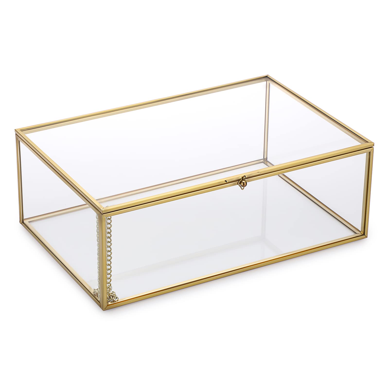 Amazon.com: Hipiwe Vintage Glass Keepsake Box - Rectangle Jewelry
