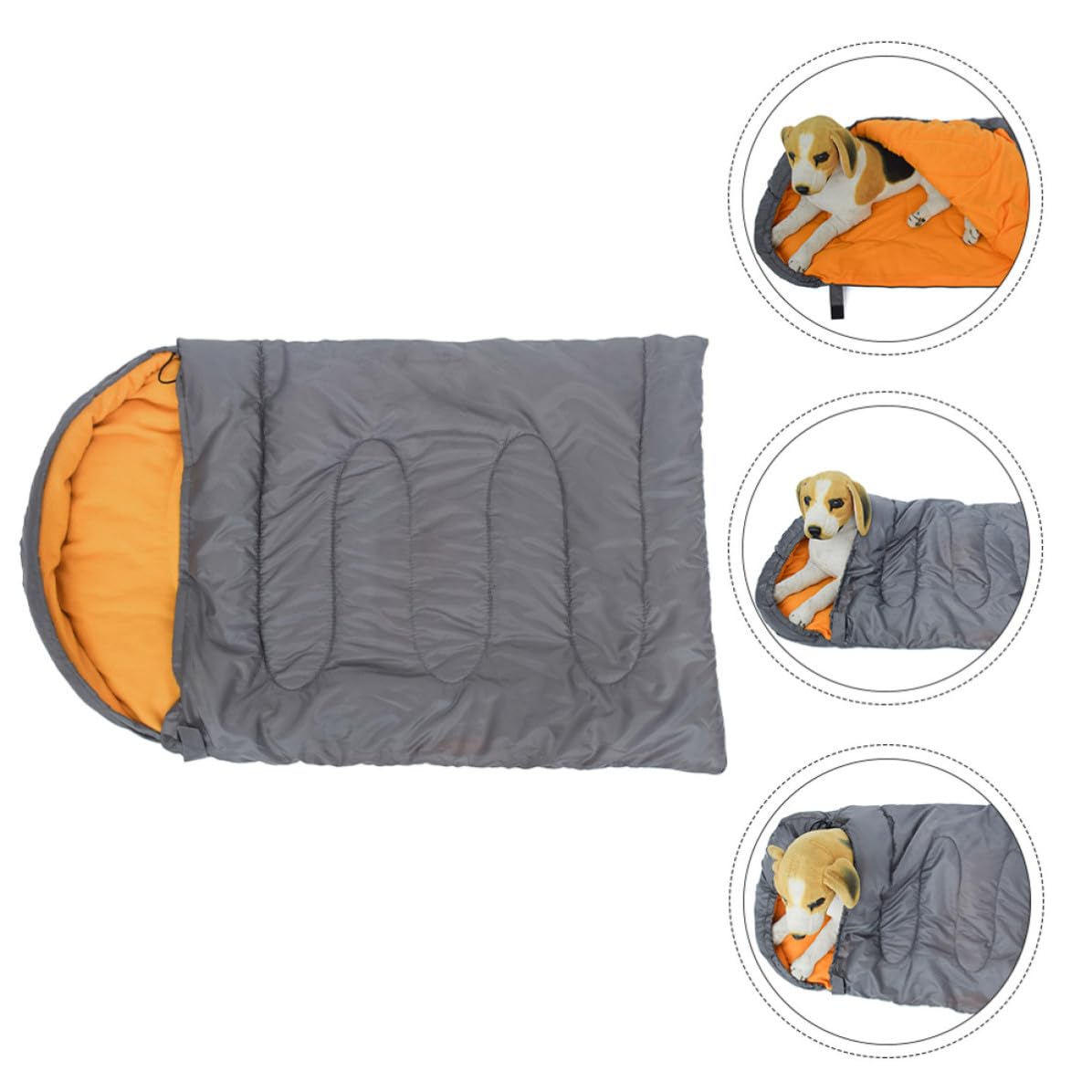 Hundebett Schlafsack für Draußen, Warm, Rollbar, Polyester Fleece